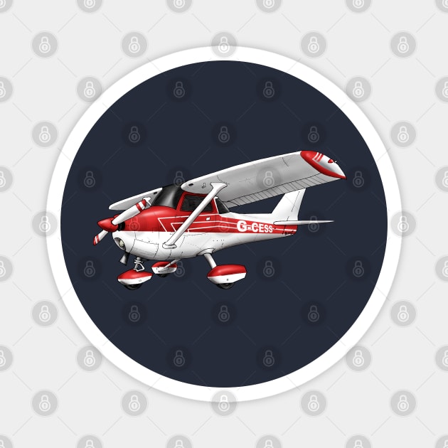 Cessna Cartoon Drawing Magnet by Funky Aviation